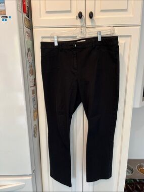 Chicos Black Straight Leg Jeans Size 2=12/14